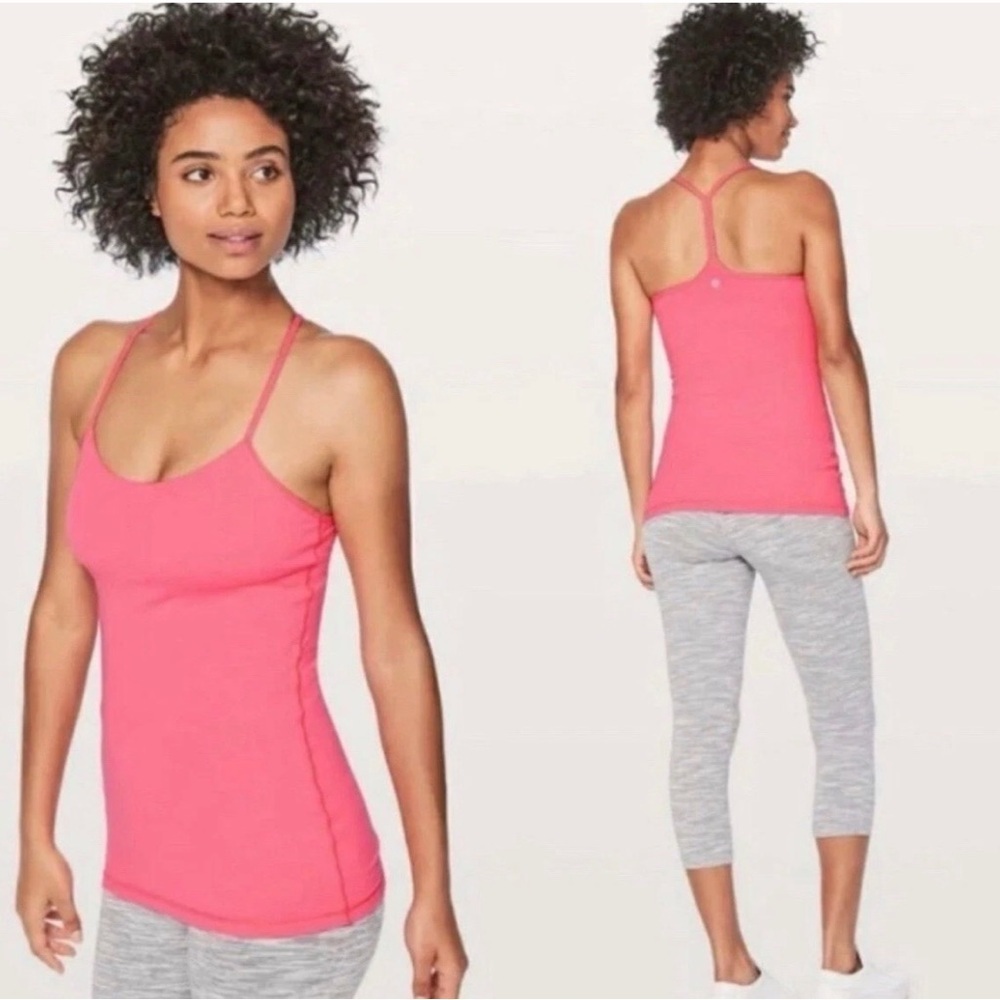 3/$30 ☀️ Lululemon Athletica Power Y Light Pink Tank Top